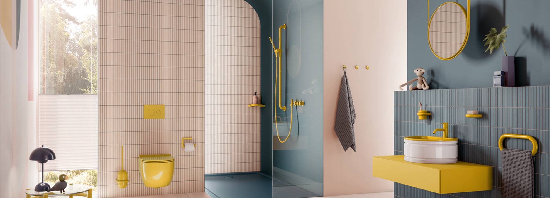Stilvolle Blickfänge: Farbige Accessoires im Badezimmer - Stilvolle Blickfänge: Farbige Accessoires im Badezimmer