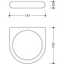 HEWI holder, Series 477, depth 140 mm pure white