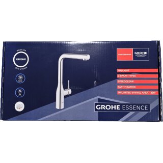 GROHE 30504DL0 Mitigeur dévier Essence 30504 avec douchette extractible, warm sunset brossé
