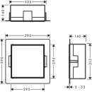 HANSGROHE 56091700 XtraStoris Rock Wandnische