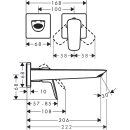 HANSGROHE 71256000 2-Loch Waschtischarmatur Unterputz