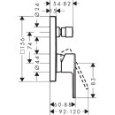 HANSGROHE 71469000 Wannenmischer Unterputz Vernis Shape
