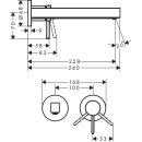 HANSGROHE 76050000 2-Loch Waschtischmischer Unterputz