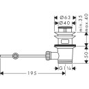 HANSGROHE 94139700 Ablaufventil Waschtischmischer und