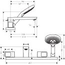 AXOR 11443000 4-Loch Wannenarmatur Axor Urquiola