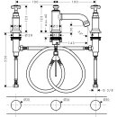 AXOR 16536000 3-Loch Waschtischarmatur 30 Axor