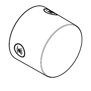 AXOR 18095000 Griff Axor Massaud Quattro/Trio chrom