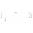 HEWI towel holder System 162, Stainless steel, A: 800 mm,...