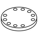 HEWI seal plate for 900,801,805C, set 50 Steel rosette,...