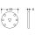 HEWI seal pl f. 801 (alu core), set 100 Plastic rosette, hole pattern 6 holes