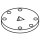 HEWI seal pl f. 801 (alu core), set 100 Plastic rosette, hole pattern 6 holes