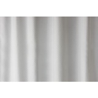 Rideau de douche HEWI sur mesure, décor blanc/argenté