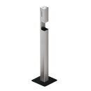 HEWI disinfectant disp. column, integr. sensor controlled, stainless steel