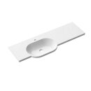 HEWI washbasin, variable 850- 2800 mm, Depth 415, without overflow, 1 tap hole