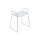 HEWI shower stool, H 626mm, W 536mm, Frame chrome plated signal white