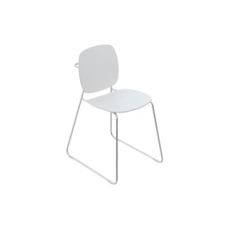 HEWI bath chair, H 814mm, W 455mm, Frame chrome plated signal white