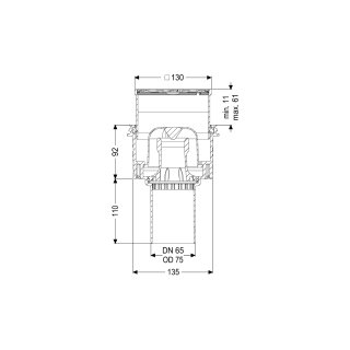 KESSEL 45270.20 Boden-/Deckenablauf Practicus