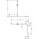 HEWI Duschhandlauf mit verschiebbarer Brausehalterstange, Sonderl&auml;ngen