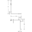 HEWI Duschhandlauf mit Brausehalterstange, Sonderl&auml;ngen