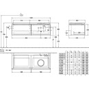 Villeroy &amp; Boch B58100RH WaschbeckenUS Legato 1200x380x500mm 2