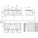 Villeroy &amp; Boch B58300RH WaschbeckenUS Legato 1200x380x500mm 2