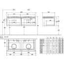 Villeroy &amp; Boch B58300RK WaschbeckenUS Legato 1200x380x500mm 2