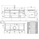 Villeroy &amp; Boch B58600RH WTUS Legato B586 1400x550x500mm 5