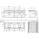 Villeroy &amp; Boch B60000RH WTUS Legato B600 1600x550x500mm 4