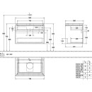 Villeroy &amp; Boch B602L0RK WTUS Legato B602 800x550x500mm m.