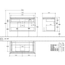 Villeroy &amp; Boch B68100RH WTUS Legato B681 1000x550x500mm 2