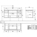 Villeroy &amp; Boch B68300RK WTUS Legato B683 1200x550x500mm 5