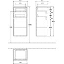 Villeroy &amp; Boch B72800RH Seitenschrank Legato 400x870x350mm 1