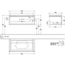 Villeroy &amp; Boch B75500RH WTUS Legato B755 1000x380x500mm 1