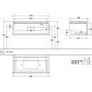 Villeroy &amp; Boch B75500RK WTUS Legato B755 1000x380x500mm 1