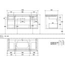 Villeroy &amp; Boch B75800RH WTUS Legato B758 1200x550x500mm 5