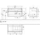 Villeroy &amp; Boch C01500RH WaschbeckenUS Collaro C015 1000x548x