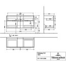 Villeroy &amp; Boch C602L0RH WTUS Subway 3.0 C602L0 1272x576x462mm