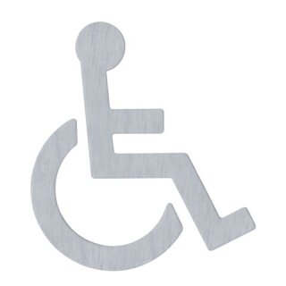 Symbole Accessible HEWI, acier inoxydable mat brossé, autocollant