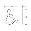 HEWI symbol disabled, St.stl matt finish, self-adhesive