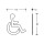 Symbole Accessible HEWI, acier inoxydable mat bross&eacute;, autocollant
