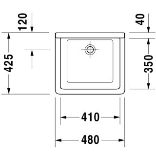DURAVIT 0313480000 Ausgussbecken Starck 3 480 mm ohne, 274,93 € 