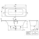 Villeroy &amp; Boch UAE170LSF2B1V01 BW Loop&amp;Friends LSF 1700x750x625mm