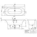 Villeroy &amp; Boch UCC170LOF2B2V01 BW Loop&amp;Friends LOF 1700x750x625mm