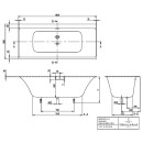 Villeroy &amp; Boch UCE180SBW2B2V01 Badewanne Subway 3.0 1800x800x625mm