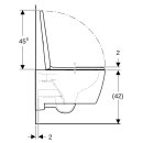 Geberit 501663JT1 iCon Set Wand-WC mit WC-Sitz, Rimfree