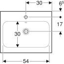 Geberit 501847JT1 iCon Light Aufsatzwaschtisch 60x48cm