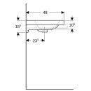 Geberit 501848JT1 iCon Light Aufsatzwaschtisch 75x48cm