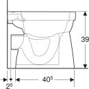 Geberit 501984001 Renova Stand-WC Flachsp&uuml;ler