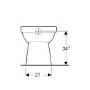 Geberit 501985001 Renova Stand-WC Flachsp&uuml;ler