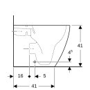 Geberit 502382001 iCon Stand-WC Tiefsp&uuml;ler, wandb&uuml;ndig
